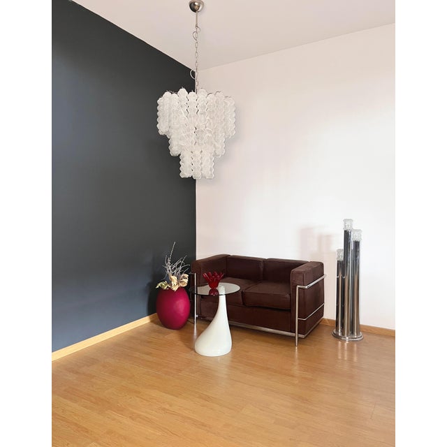 Large Murano Glass 3-Tier Tube Chandelier, 1990s For Sale - Image 14 of 18