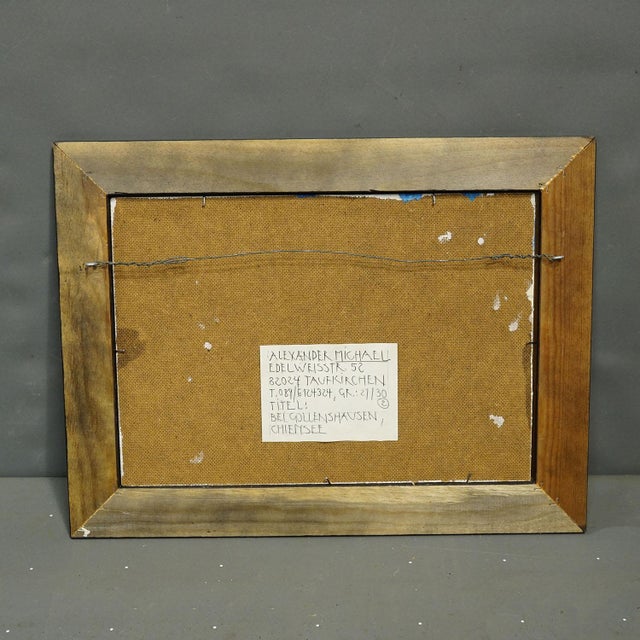 Wood Gollenshausen, Lake Chiemsee – Oil Painting by Alexander Michael, 1994 For Sale - Image 7 of 7