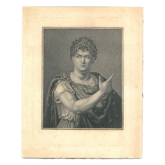 Unknown, Julius Caesar, Etching on Cardboard, 18th Century For Sale