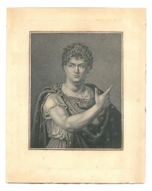Unknown, Julius Caesar, Etching on Cardboard, 18th Century