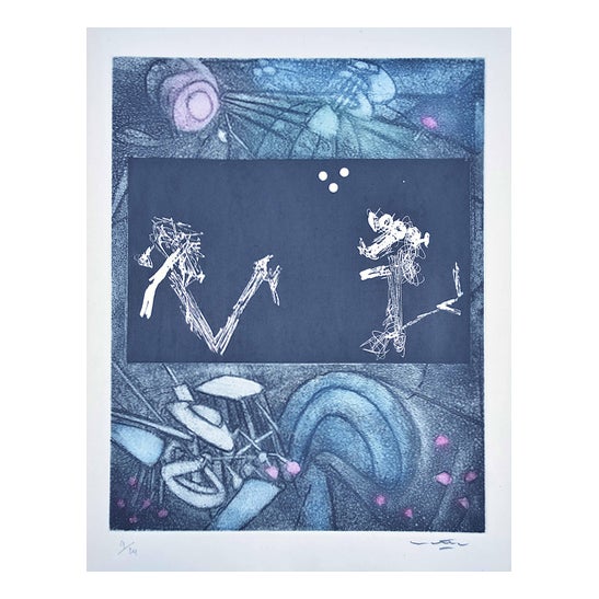 Roberto Matta, The Voices, 1964, Aquatint Etching For Sale