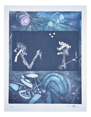 Roberto Matta, The Voices, 1964, Aquatint Etching