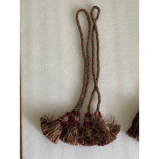 1960s 8s Vintage Tiebacks With Tassels For Sale - Image 5 of 6