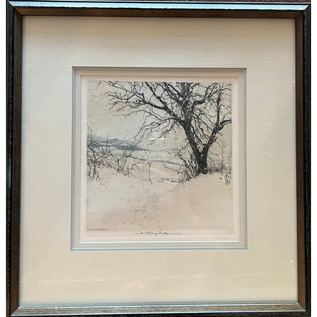 Mid-Century Modern Luigi Kasimir, Original Etching, Circa 1950, Signed & Framed For Sale - Image 3 of 8