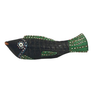 Vintage African Wooden Fish Bozo Tribe Mali 20" For Sale