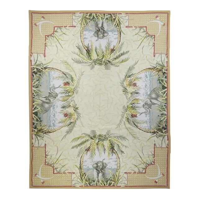 French Aubusson Design Rug 7'10'' X 9'11'' For Sale