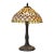 Vintage Stained Glass Peacock Style Desk or Table Lamps (Set of 2) For Sale