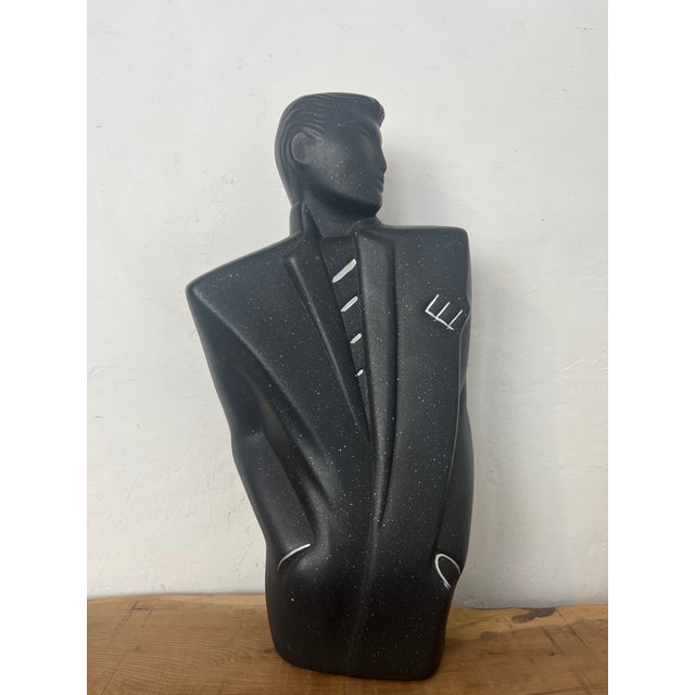Vintage Postmodern Style Ceramic Man Sculpture in the style of Lindsey B Balkwill, 1980s For Sale - Image 14 of 18