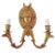 Empire style 24-karat plated bronze wall sconce pair with Valkyrie female face in the front center and two eagles acting...