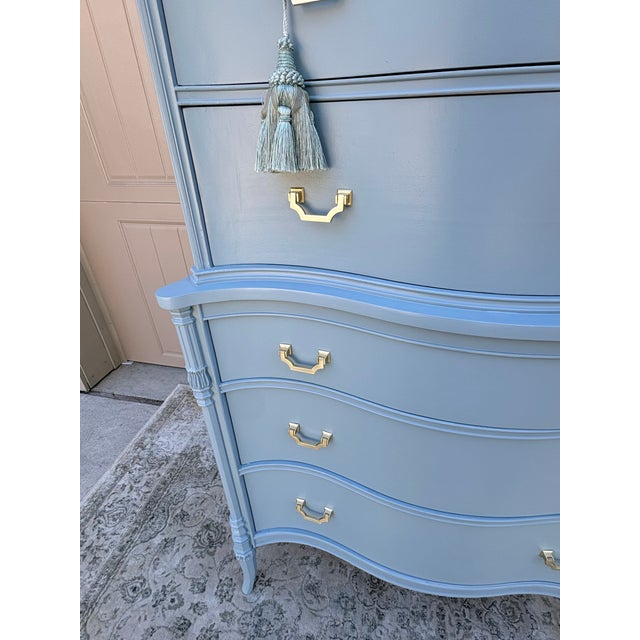 Vintage Tall Chest on Chest White Furniture Co. Chest of Drawers For Sale - Image 9 of 12