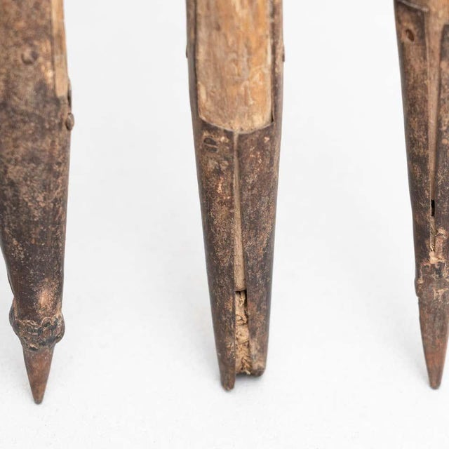 Gold Vintage Snow Measuring Poles, Spain, 1940s, Set of 5 For Sale - Image 8 of 18