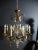 Antique Wrought Iron and Gilded Cage Chandelier For Sale - Image 11 of 11