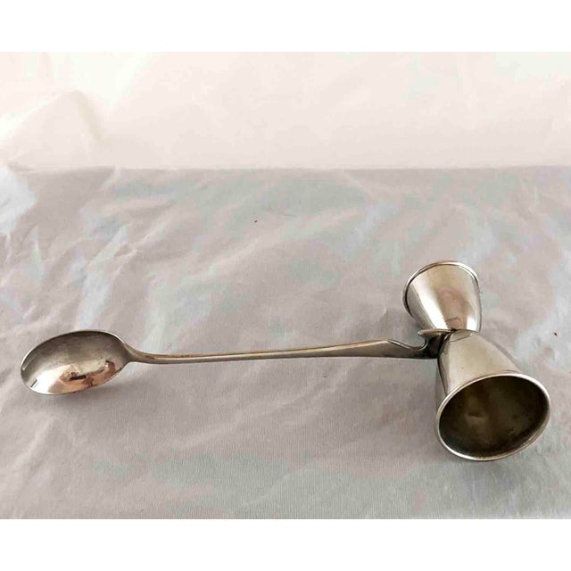 MidCentury Napier Silver Plated Combination Double Jigger Bar Spoon