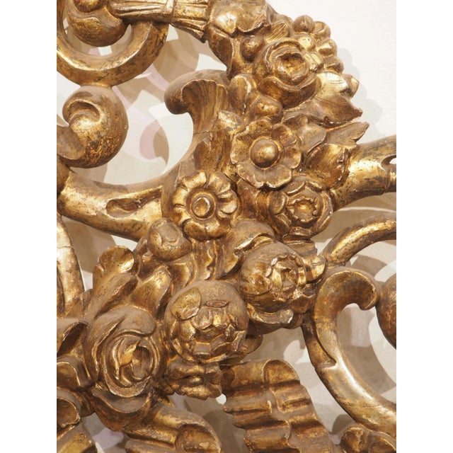 Large Circa 1850 Italian Giltwood Architectural Carving or Headboard, 91.5 Inches For Sale - Image 11 of 12