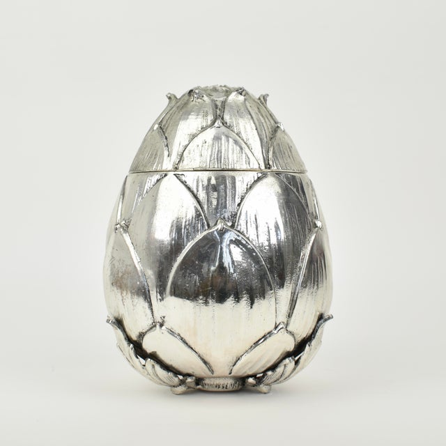 Rare artichoke ice bucket designed by Mauro Manetti, Fonderia d'arte Mauro Manetti Firenze. This bucket was designed...