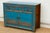 Ming Teal Distressed Vintage Credenza For Sale - Image 4 of 10