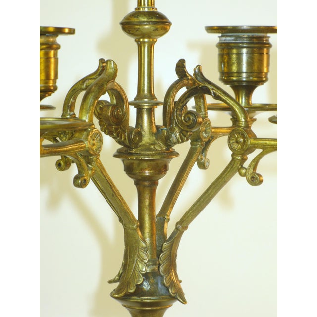 Antique Bronze Candelabras Neoclassical French Urn Grand Tour, Greek Kye 5-Light Candlesticks For Sale - Image 12 of 18