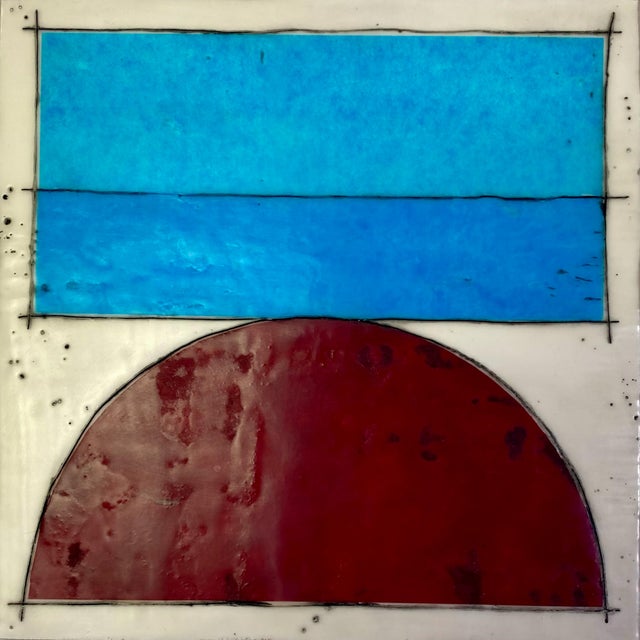 Original 16 Piece Encaustic Collage Installation by Gina Cochran "The Perks" For Sale - Image 17 of 18