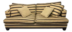Custom Striped Upholstered Sofa Attributed to Burton James