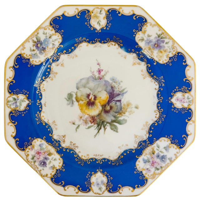 An extraordinary, complete set of 12 antique Rosenthal porcelain dinner plates, dating to the late Victorian/early...