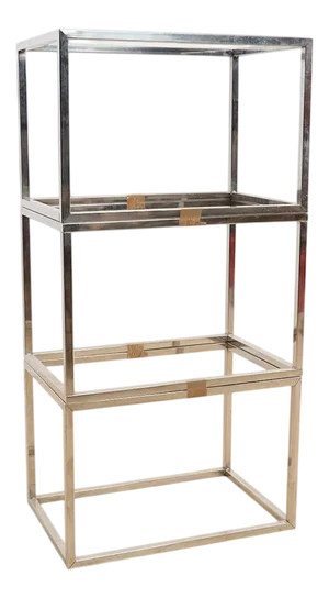 Chromed Metal Shelf Cabinet