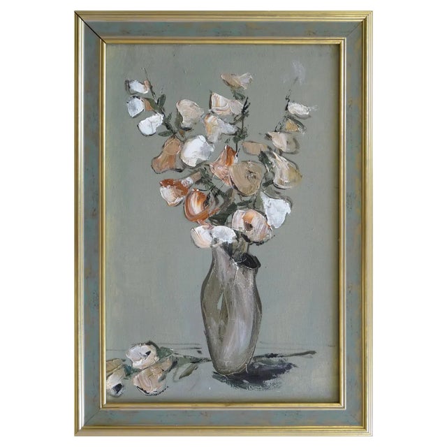 E Ajder, Flowers, 1997, Oil on Canvas For Sale