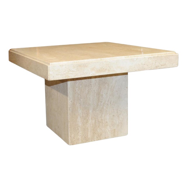 Travertine Side Table from Stone International, 1970s For Sale