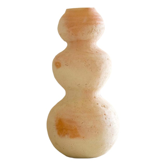 Unglazed Terracotta Stacked Sphere Vase | One of a Kind For Sale