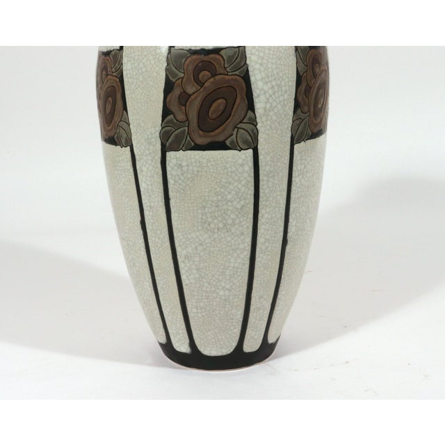 Charles Catteau for Boch Frères Keramis Art Deco Stoneware Vase, Décor d.767 Circa 1923 For Sale - Image 10 of 12