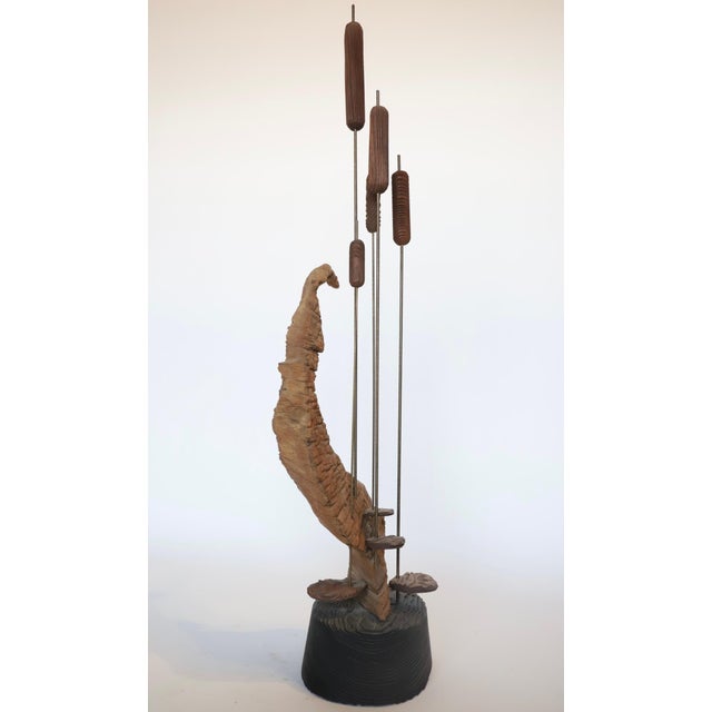 Midcentury Cat Tail and Driftwood Witco Style Sculpture For Sale - Image 12 of 14