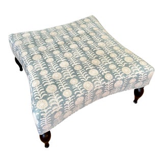 Contemporary Lee Industries Upholstered Ottoman in Penny Morrison Fabric For Sale
