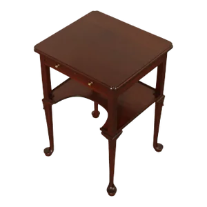 Late 20th Century Southampton Queen Anne Style Mahogany Side Table