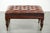 Large Chesterfield Ottoman in Brown Cowhide Leather For Sale - Image 4 of 12