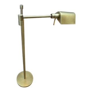 Rh Métier Task Floor Lamp Lacquered Burnished Brass | Adjustable Swing Arm | Dimmable Task Lighting For Sale