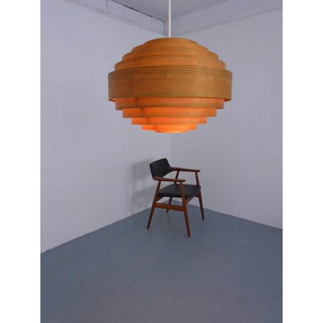 Wooden Lamella Ceiling Lamp by Hans-Agne Jakobsson for Ab Markaryd, Sweden, 1960s For Sale - Image 9 of 15