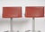 A striking set of four Bottega adjustable bar stools by Frag, designed by Renzo Fauciglietti and Graziella Bianchi....