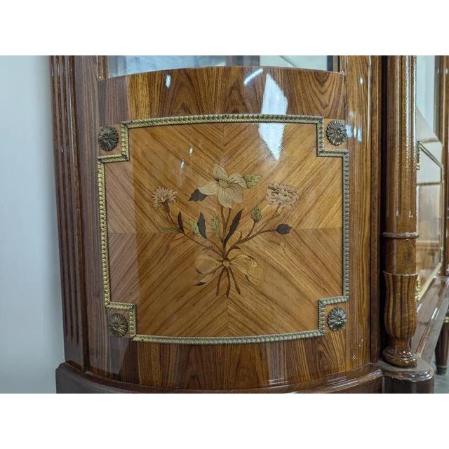 Brown Rosewood Marquetry Silver Cabinet For Sale - Image 8 of 12