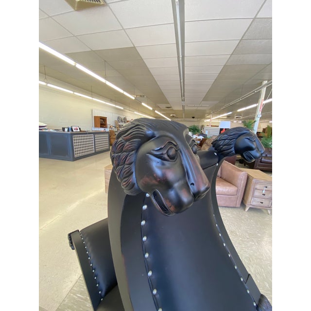 1990s Baker Empire Style Lion Head Bench For Sale - Image 6 of 6