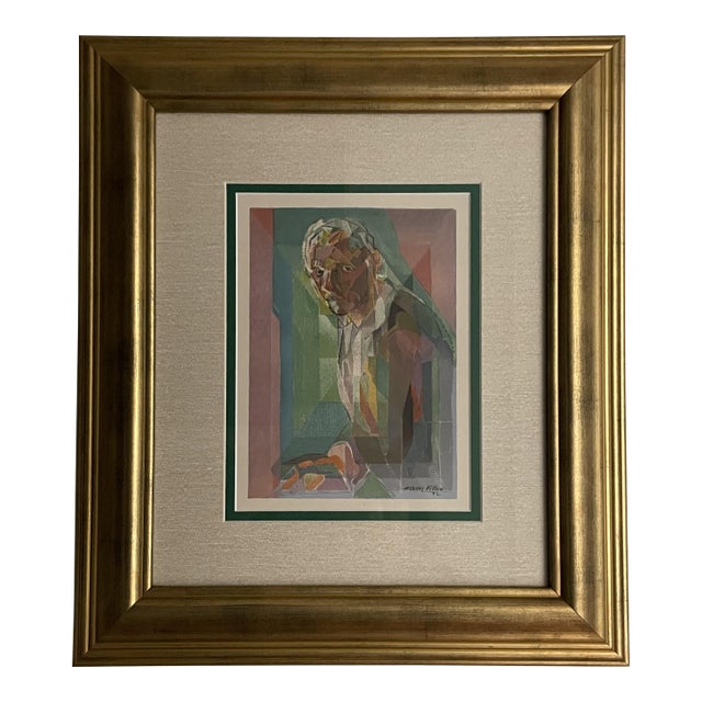 Jacques Villon (French, 1875-1963) Color Lithograph on Wove Paper, Framed Under Glass For Sale