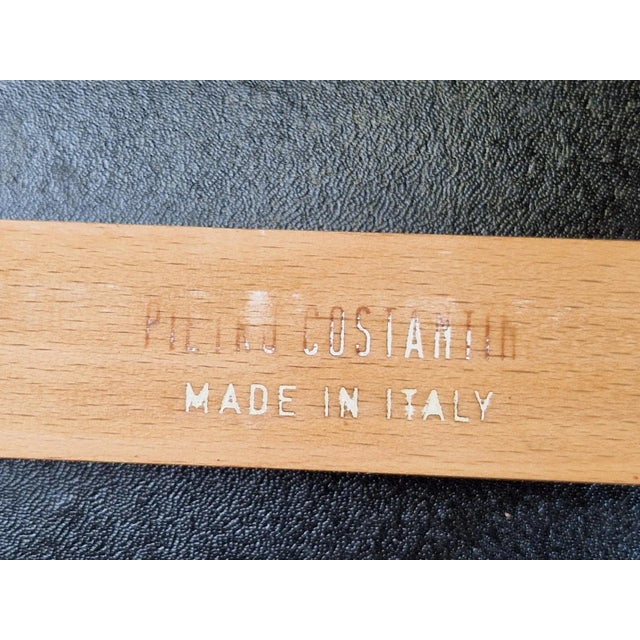 1970s Vintage Beech Wood Leather Dining Chairs by Pietro Costantini for Ello, 1970s, Set of 4 For Sale - Image 5 of 12