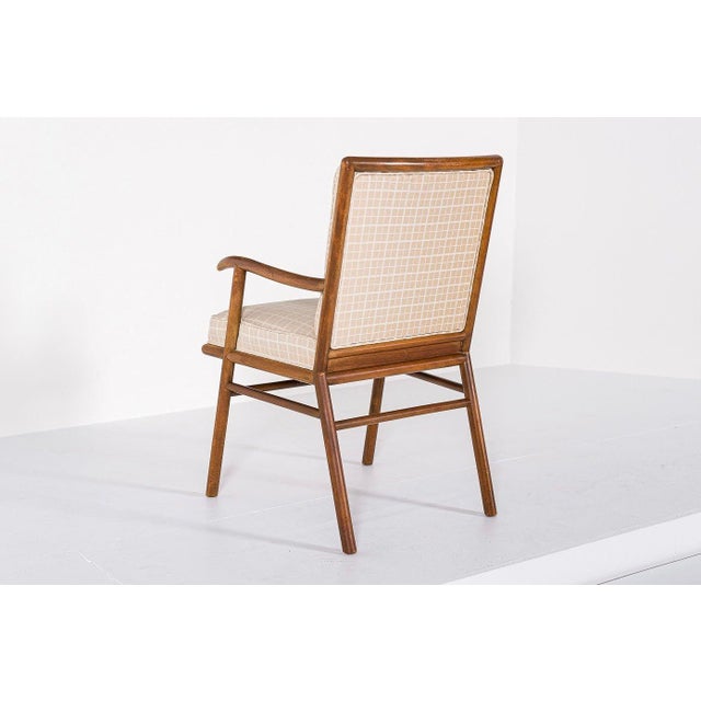 Beige Mid Century Wood & Upholstered Arm Chair by Robsjohn-Gibbings for Widdicomb For Sale - Image 8 of 11