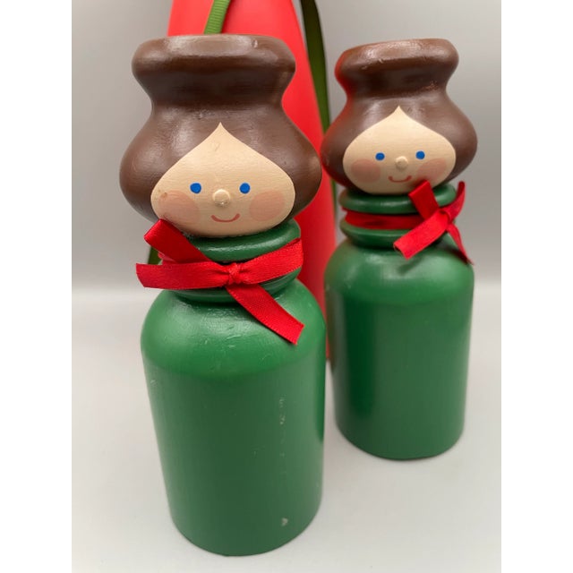 Alexander Girard 1970s Swedish Wooden Christmas Candle Holders- Set of 3 For Sale - Image 4 of 8