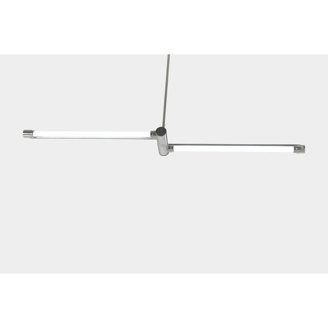 Hanging Lamp in Steel Pipe, Germany, 1970s For Sale - Image 4 of 8