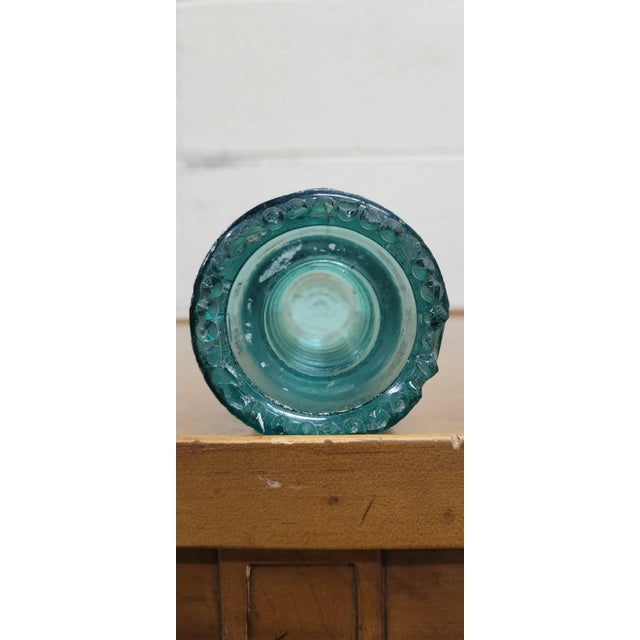 Aqua Vintage Hemingray 9 Aqua or Teal Glass Insulator For Sale - Image 8 of 10