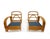 Brown Restored, Vintage Two-Seater Rattan Settee, 1950s For Sale - Image 8 of 9