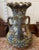 Circa 1950 Japanese Satsuma Style Porcelain Moriage Figural Motifs Three-Handled Vase (Showa Period) For Sale In New Orleans - Image 6 of 8