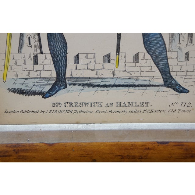 4 Antique J Redington London Shakespeare Theatrical Tinsel Etching Prints 13" For Sale - Image 13 of 14