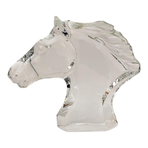 Baccarat Crystal Horse's Head Paperweight/Figurine