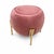 Vintage Pink Velvet Pouf, 1980s For Sale - Image 4 of 4