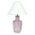Bauer Lamp Company Mottled Frosted Pink "Clearlite" Glass Table Lamp, 1970's For Sale